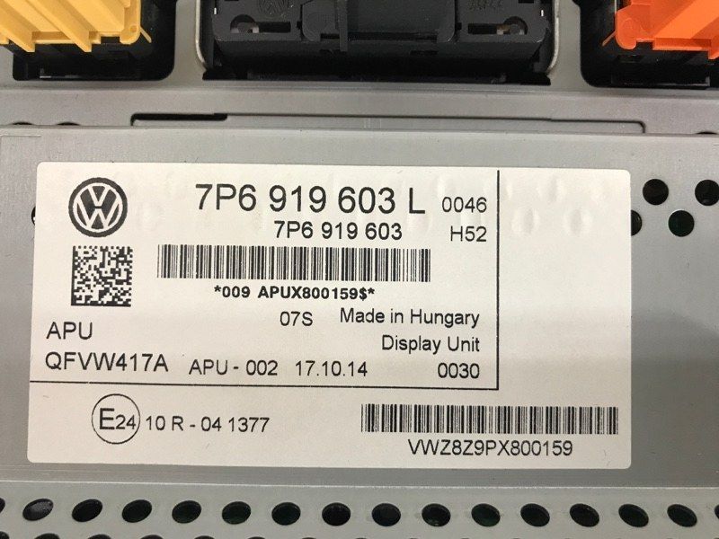 Дисплей и панель управления 7P6919603L Volkswagen Touareg