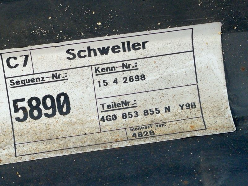 Порог 4G0853855NY9B Audi A6