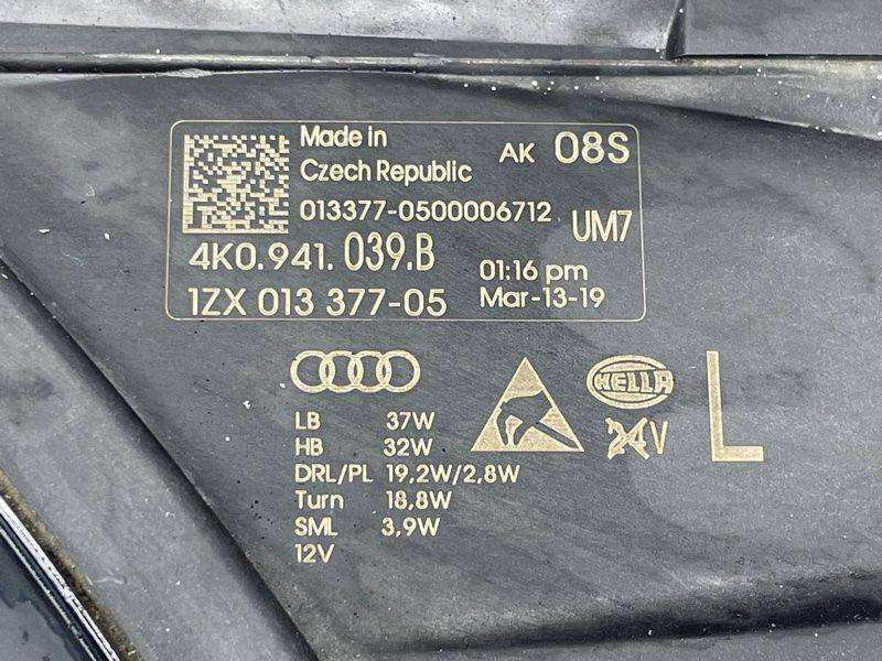 Фара светодиодная с матричным модулем левая 4K0941039B Audi A6 Audi A6, Audi S6