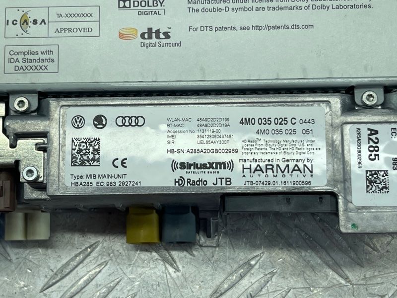 Центральний блок керування мультимедіа MIB 4M0035025C Audi Q7