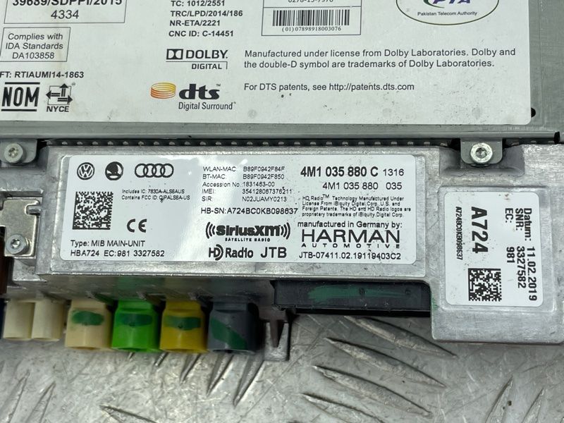 Центральний блок керування мультимедіа MIB 4M1035880C Audi Q7