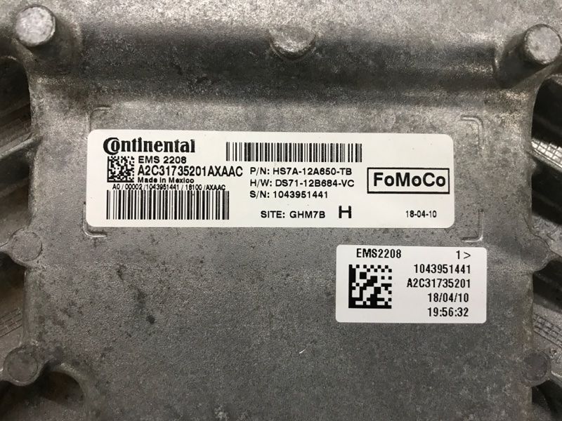 Блок управления двигателем HS7A12A650TB Ford Fusion