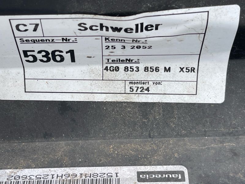 Облицюваня порогу S-Line праве 4G0853856M Audi A6 Audi A6, Audi S6