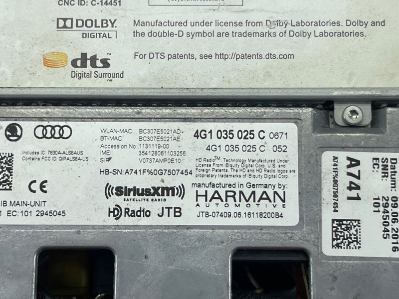 Блок MMI мультимедиа навигация 4G1035025C Audi A6