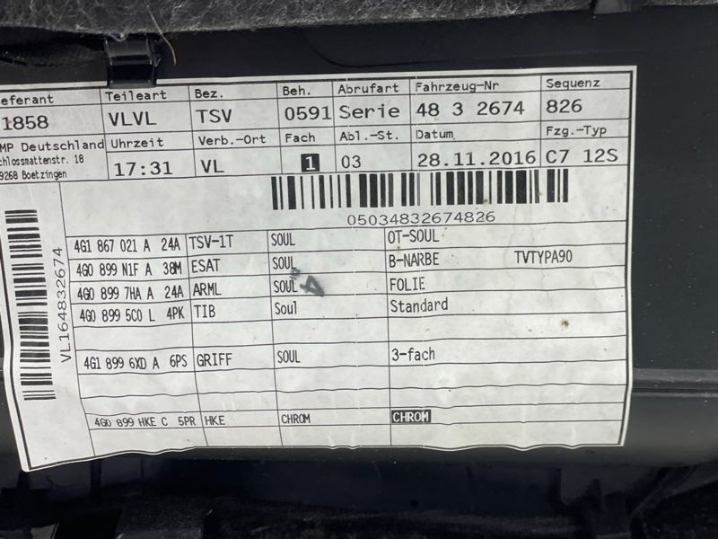 Обшивка дверей Audi A6