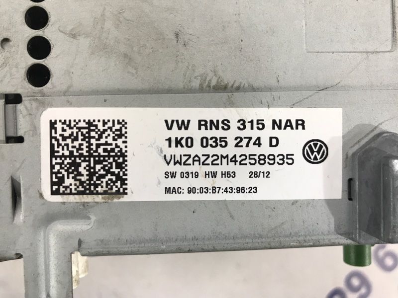 CD радіонавігаційна система з сенсорним дисплеєм 1K0035274D Volkswagen CC