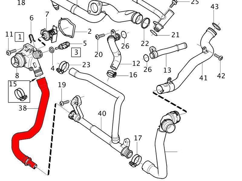 Шланг системи охолодження 7G9N8A594AA Volvo XC60