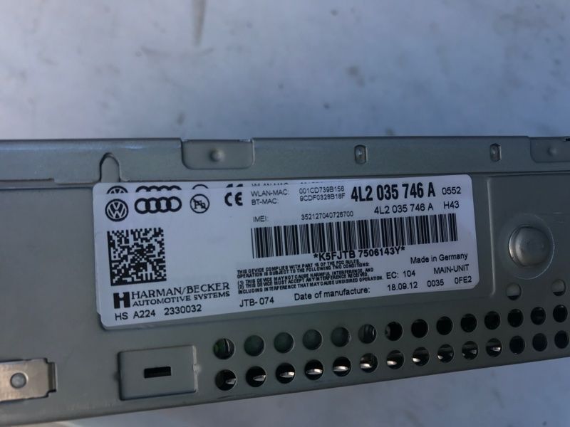 Блок керування інформаційної електронної системи MMI 3G+ 4L2035746A Audi Q7