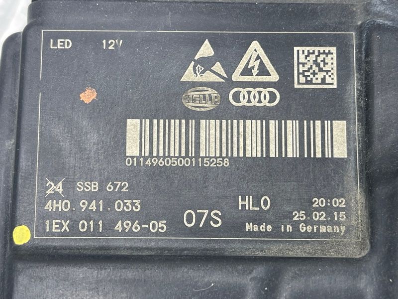 Фара светодиодная левая 4H0941033 Audi A8 Audi A8, Audi S8