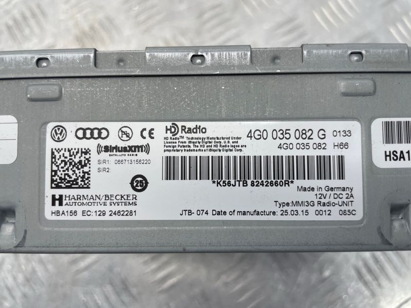 Блок радіо 4G0035082G Audi Q5 Audi A4, Audi A6, Audi A7, Audi Q3, Audi RS5, Audi RS7, Audi S4, Audi S6, Audi S7, Volkswagen Touareg