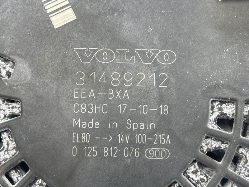 Генератор 31489212 Volvo XC60