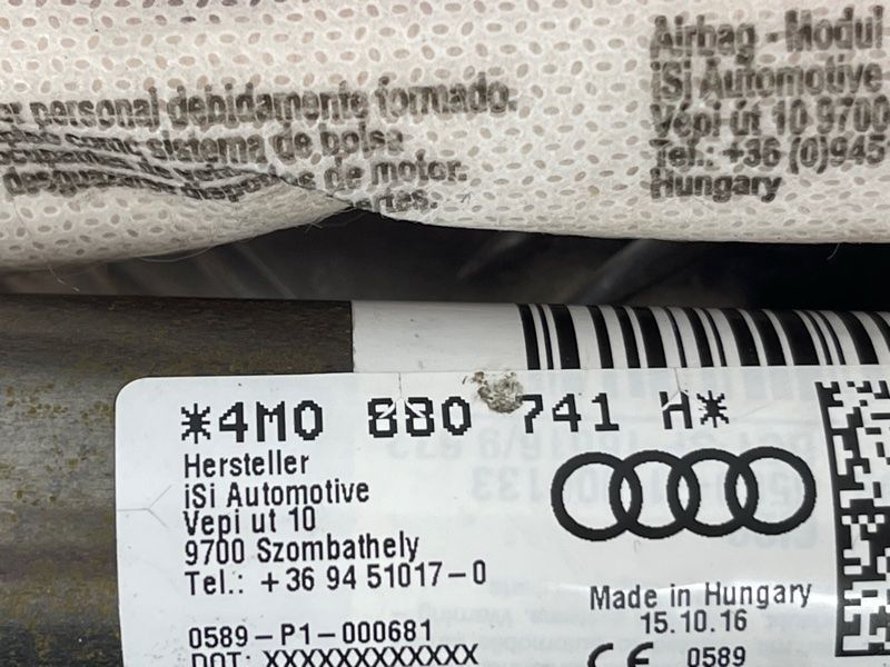 Шторка безопасности боковая / Airbag 4M0880741H Audi Q7