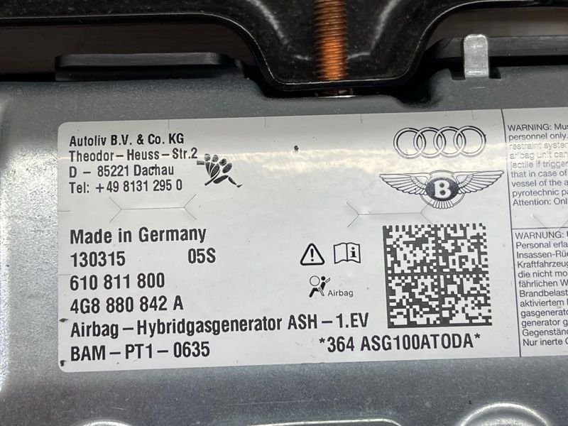 Подушка безпеки пасажира Audi A6