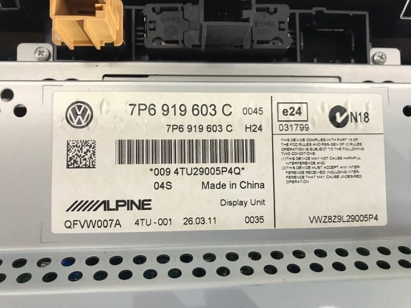 Дисплей і панель керування 7P6919603C Volkswagen Touareg