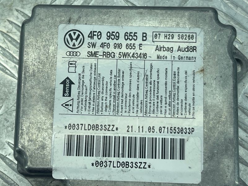 Блок керування подушками безпеки / SRS 4F0959655B Audi A6