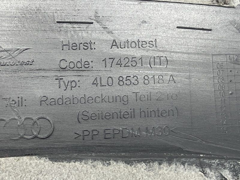 Накладка крыла 4L0853818A Audi Q7