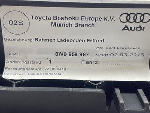 Рамка ніші для запасного колеса 8W9858967 Audi A4 Allroad