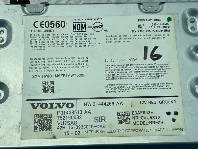 Блок управления мультимедиа (IHU) 31444269 Volvo XC90