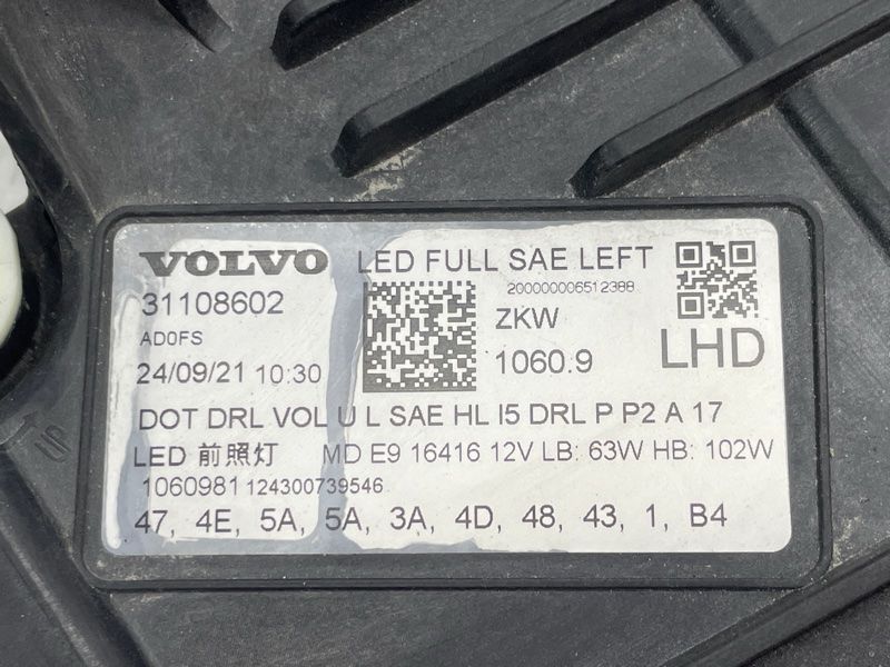 Фара FULL LED 31108602 Volvo XC60