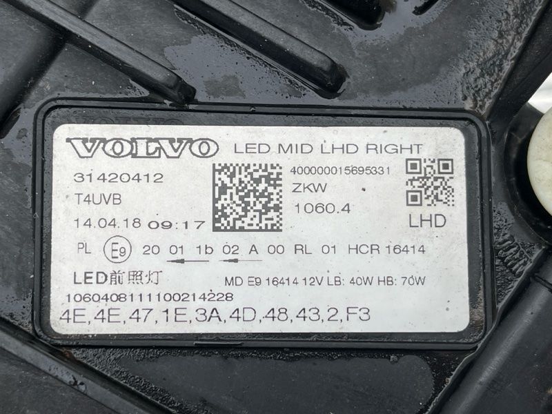 Фара FULL LED 31420412 Volvo XC60