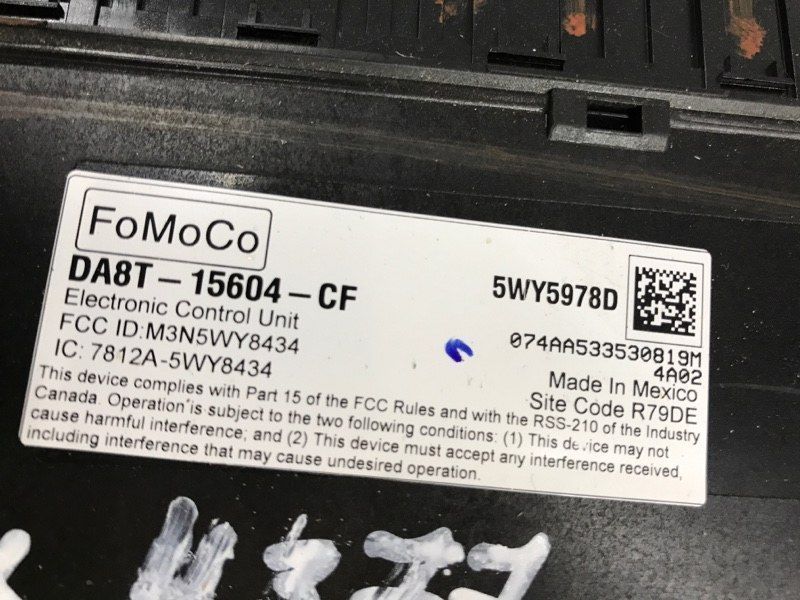 Блок керування безключового доступу DA8T15604CF Ford Flex