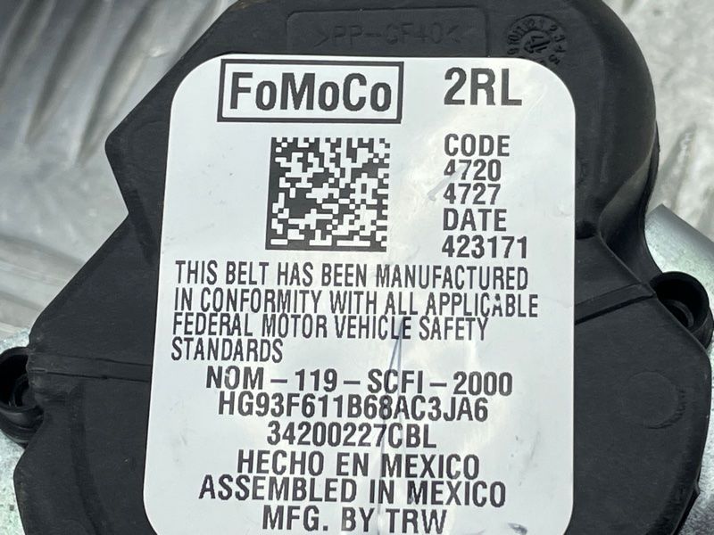 Ремень безопасности сиденья 2-го ряда HG93F611B68AC3JA6 Ford Fusion