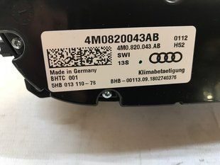 Панель керування кліматом 4M0820043ABSWI Audi Q7 Audi A4 Allroad, Audi A5, Audi Q5, Audi Q5 Sportback, Audi Q7, Audi RS5, Audi S5, Audi SQ5, Audi SQ5 Sportback, Audi SQ7