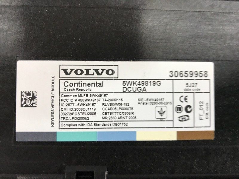 Блок керування безключового доступу 30659958 Volvo XC60