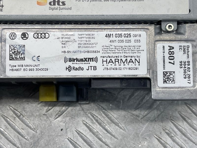 Центральный блок управления мультимедиа MIB 4M0035025 Audi Q7