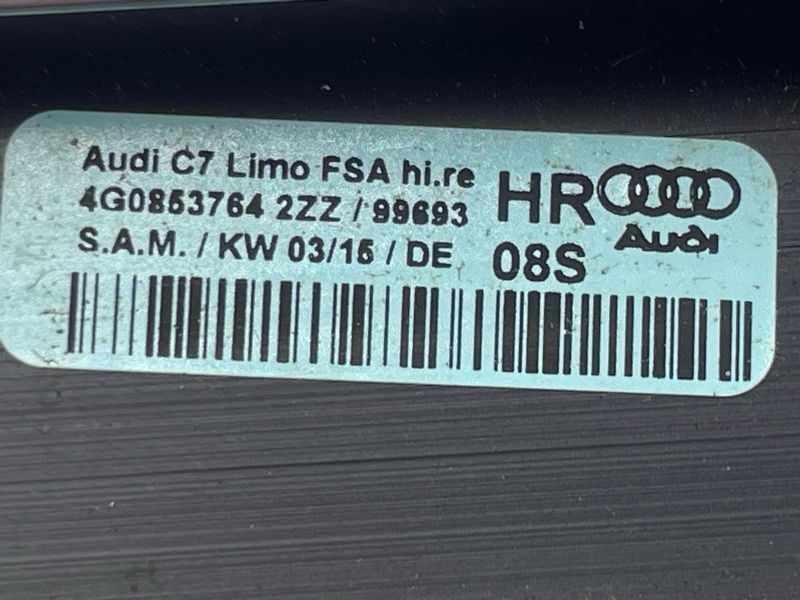 Уплотнитель двери с декоративной накладкой хром задний правый 4G08537642ZZ Audi A6 Audi A6, Audi S6