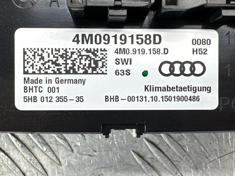 Панель керування кліматом сидінь заднього ряду 4M0919158DSWI Audi Q7 Audi Q7, Audi SQ7