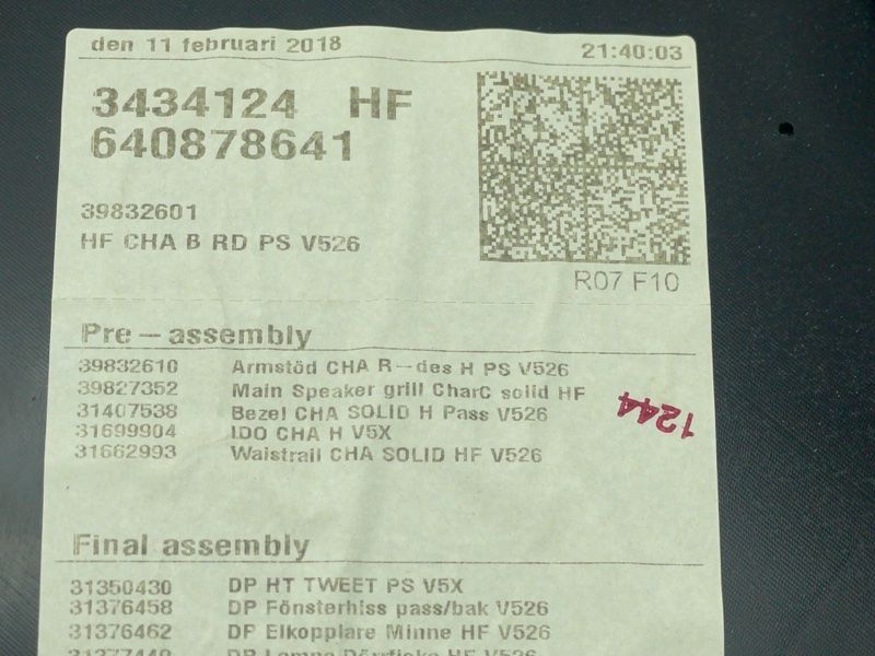 Карта / Обшивка двери Volvo XC90