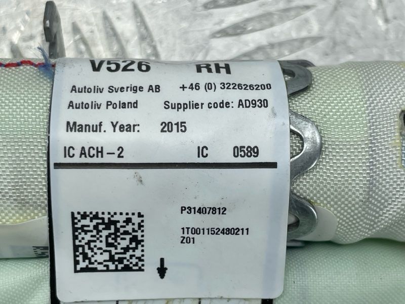 Шторка безпеки бічна / Airbag 31407812 Volvo XC90