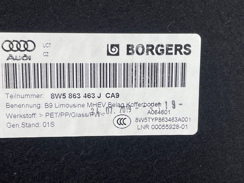 Панель підлоги багажного відсіку 8W5863463J Audi A4