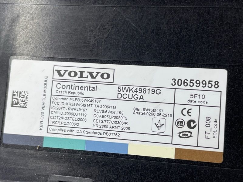 Блок керування безключового доступу 30659958 Volvo XC60