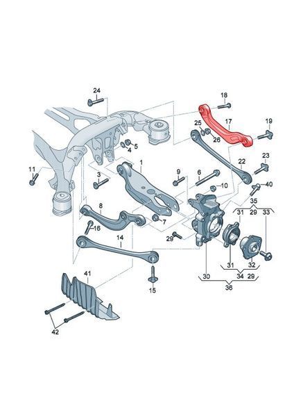 Рычаг задней подвески поперечный 4M0505398Q Audi Q7