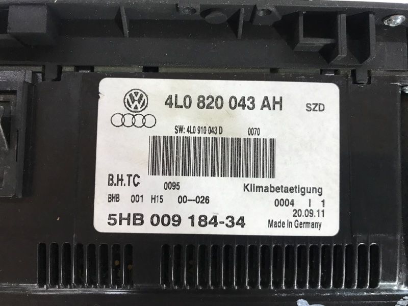 Панель управления климат-контролем 4L0820043AHSZD Audi Q7