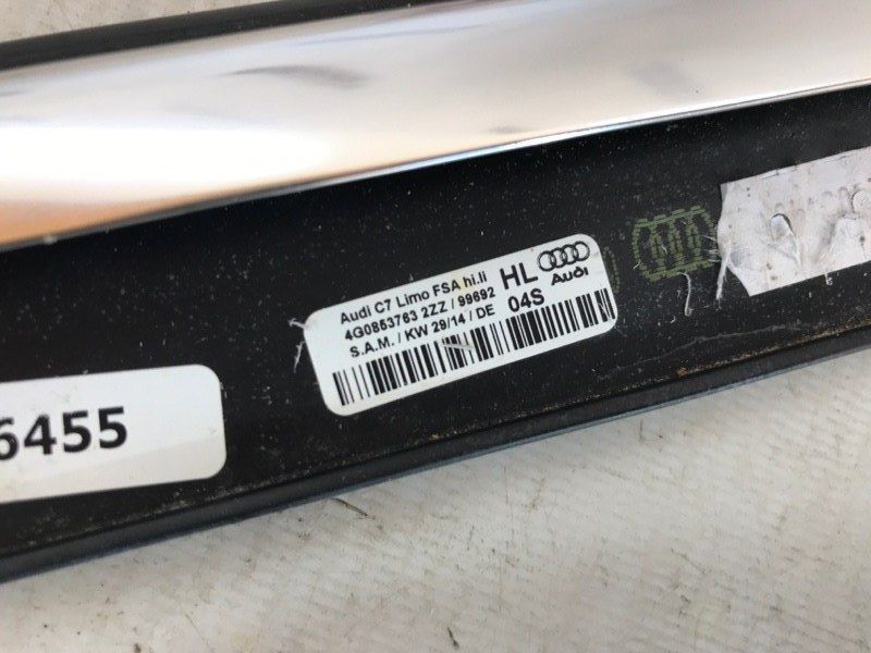 Уплотнитель двери с декоративной накладкой хром задний левый 4G08537632ZZ Audi A6 Audi A6, Audi S6