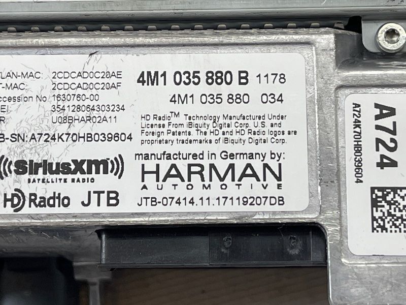 Центральний блок керування мультимедіа MIB 4M1035880B Audi Q7