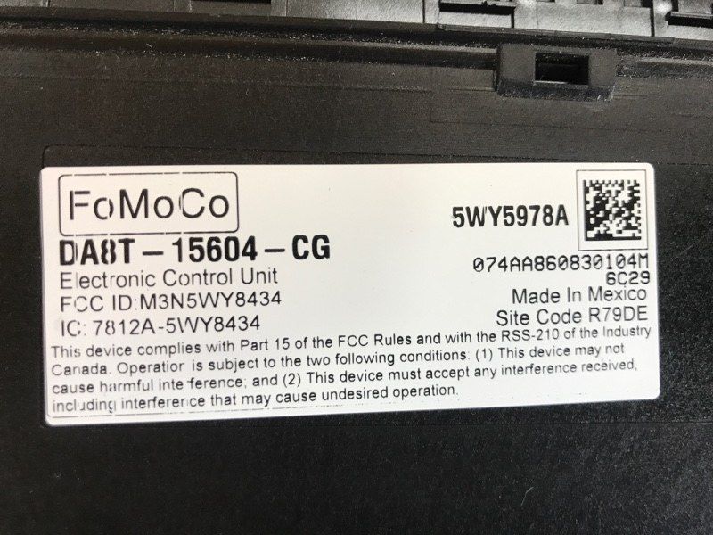 Блок керування безключового доступу DA8T15604CG Ford Flex
