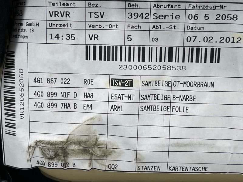 Обшивка дверей Audi A6