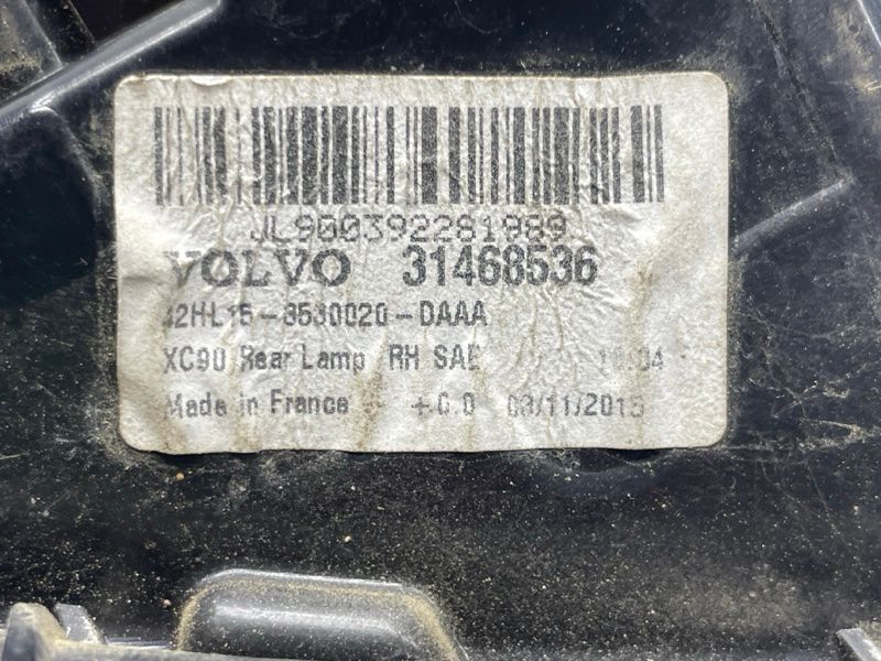 Стоп / Фонарь внешний 31468536 Volvo XC90