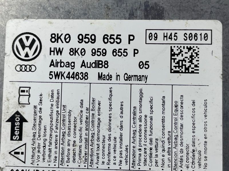 Блок керування подушками безпеки / SRS 8K0959655P Audi S4