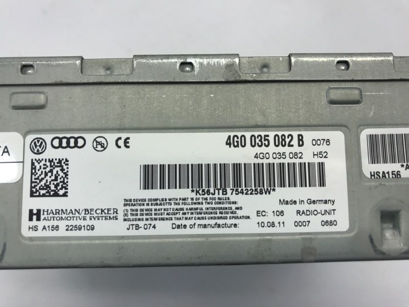 Блок радіо 4G0035082B Volkswagen Touareg