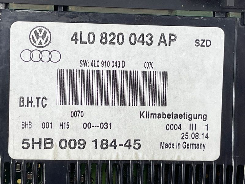 Панель керування клімат-контролем 4L0820043AP Audi Q7