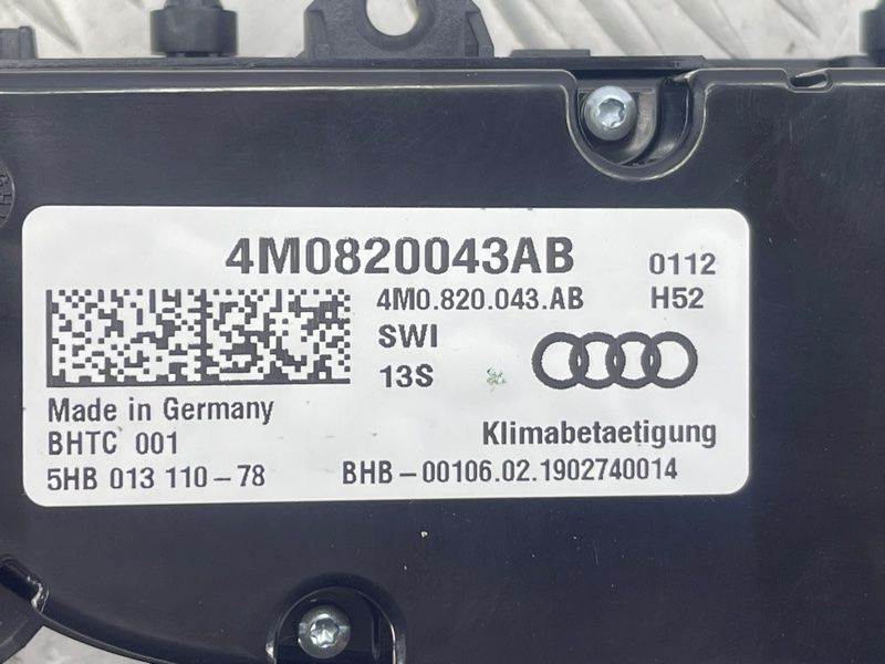 Панель управления климат-контролем 4M0820043AB Audi Q7