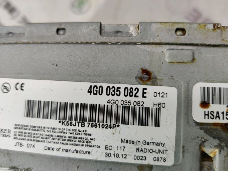 Блок радіо 4G0035082E Audi Q7 Audi A4, Audi A4 Allroad, Audi A5, Audi A6, Audi A7, Audi Q5, Audi Q7, Audi RS5, Audi S4, Audi S5, Audi S6