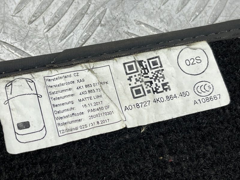 Килимок салону 4K0863731 Audi A6