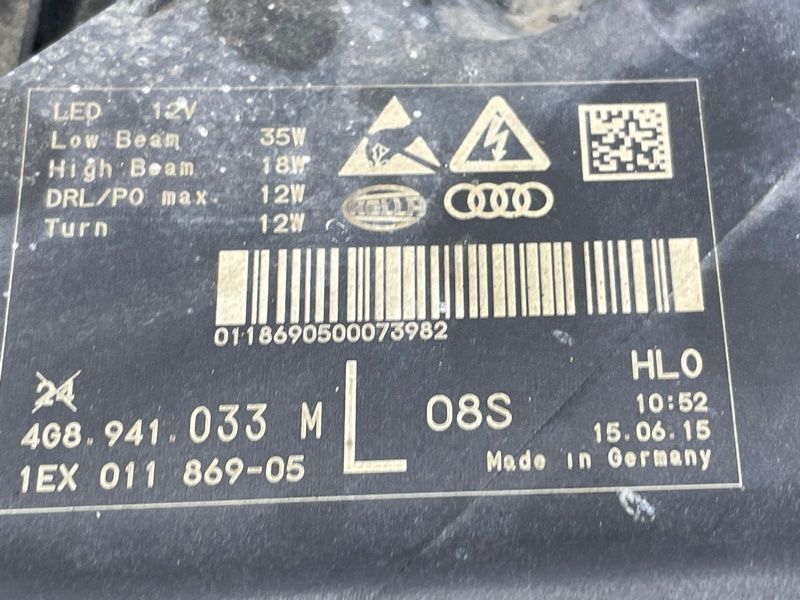 Фара світлодіодна ліва 4G8941033M Audi A7 Audi A7, Audi RS7, Audi S7