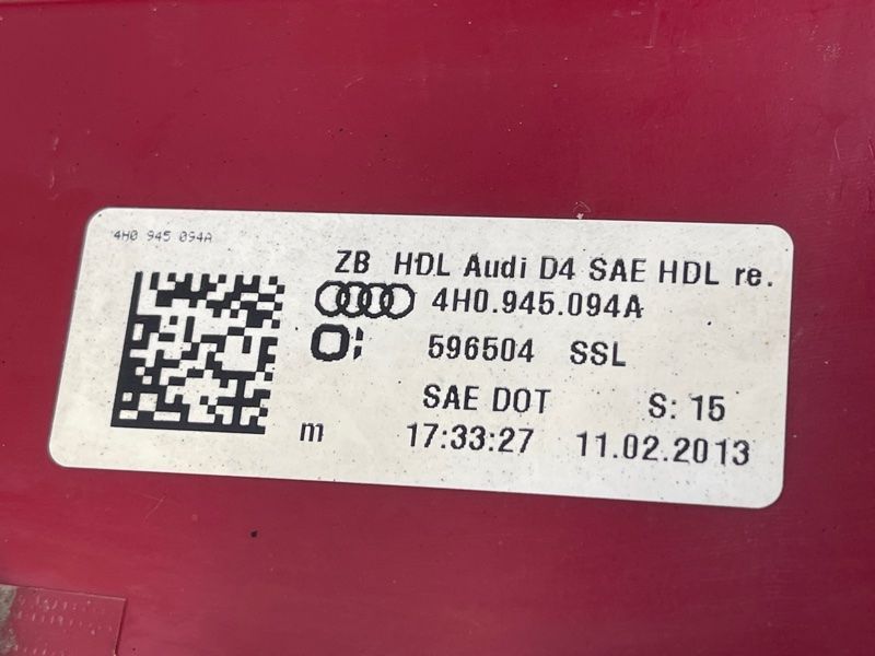 Стоп / Фонарь Audi S8